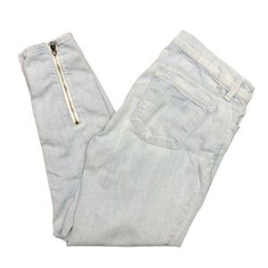 J Brand Tracks engineer stripe tapered jeans back ankle zip mid rise 28